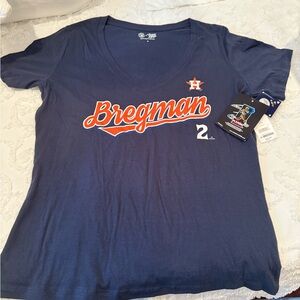 Houston Astros Bregman Women's Navy Short Sleeve Tee